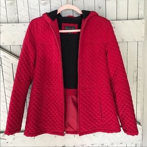 Beautiful Braetan crimson red waffle pattern jacket. Size Medium